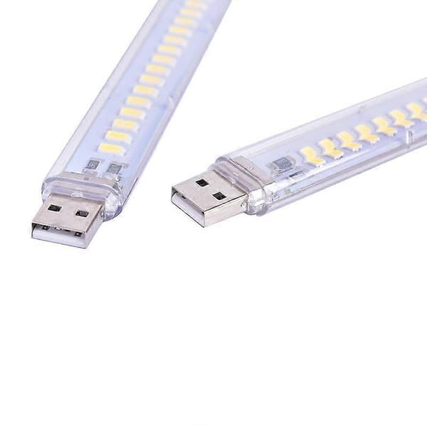 5V 12W USB LED nattlys 24 LED USB lesebordlampe boklys—ls white 1pc
