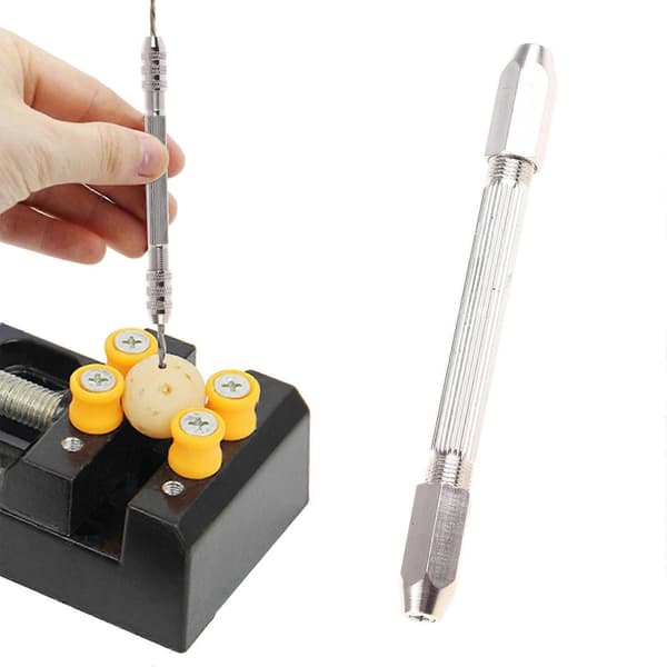 Dobbelthodet håndvridrillchuck borekroneholder liten pinnevis