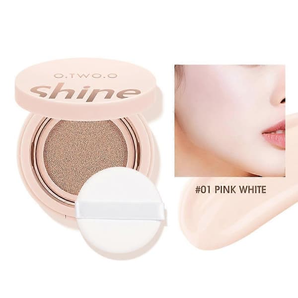 Luftkudde BB Concealer Återfuktande Flytande Foundations CC Cream 3 Färger—ls pink white