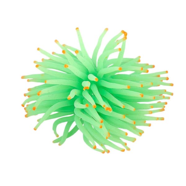 Akvarium Dekorativ Grønn Silikon Sjøanemone Fisketankpynt—ls