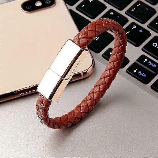 3A USB–8-nastainen luova rannekoru-datakaapeli – ls Brown
