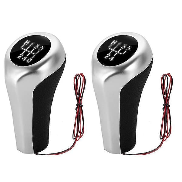 6-trinns girspak med hvit LED-bakgrunnsbelysning, skinn girspak for E46 E90 E91 E92 X1—ls
