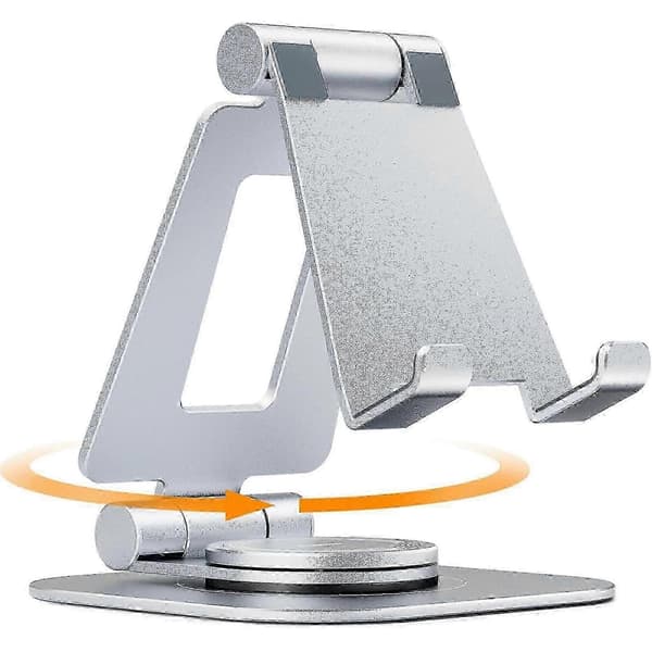 360 Justerbar Telefonholder | 360 Rotation, Multi-Vinkel Bordmontering—ls Silver