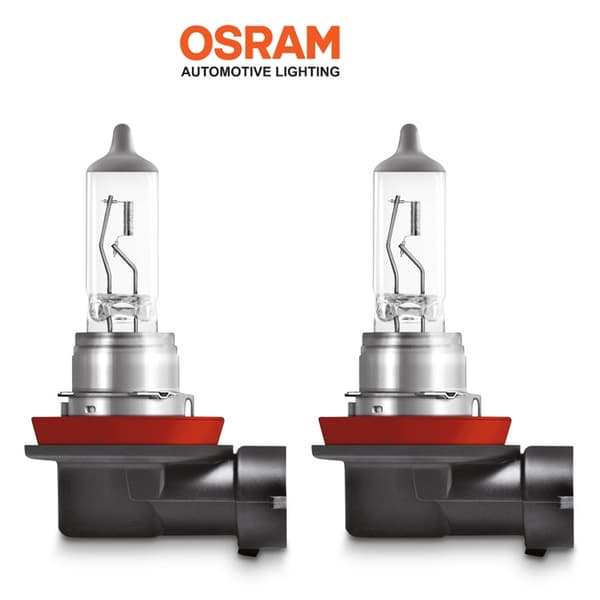 Osram H11 ORIGINAL 55w halogen 2-pack lampor 12v DC PGJ19-2 Metall utseende Metall utseende silver