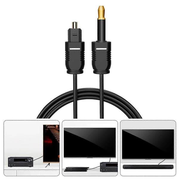 192KHz Optisk til Kabeladapter Opgraderer Forbindelse Optisk Lyd til 3.5mm for Forbedret Lyd i Hjemmeunderholdning 3 meters