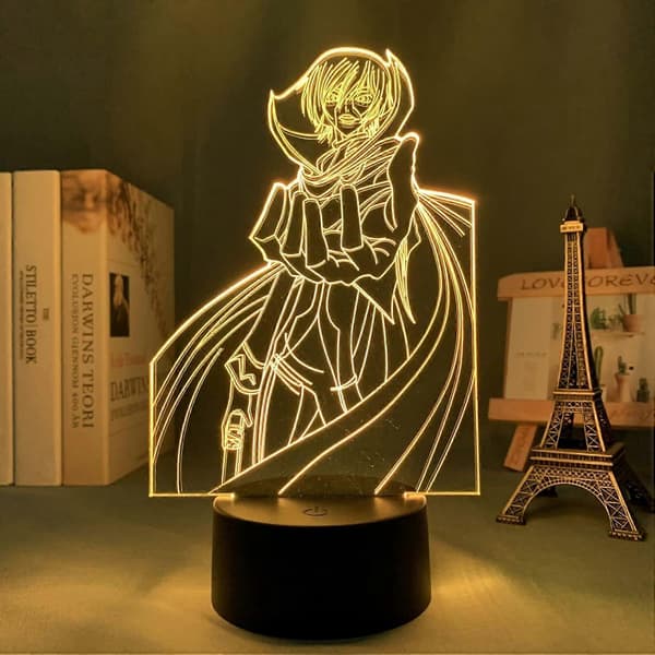 SHEN Led-lys Anime Code Geass Lelouch Lamperouge for Soveromsdekor Lys Barn Bursdagsgave Manga Rom Bord 3D-lampe Code Geass—ls