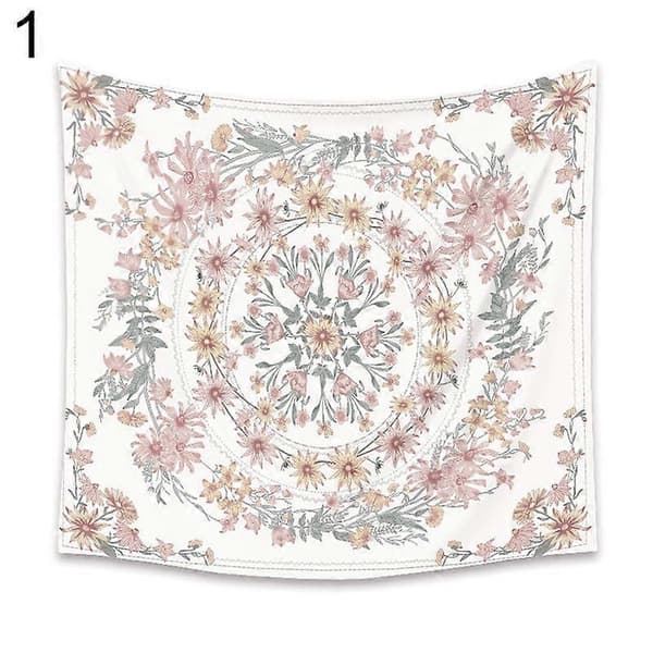 Boheme Stil Blomst Vægtæppe Tæppe Baggrund Dekoration—ls 73*95cm 1