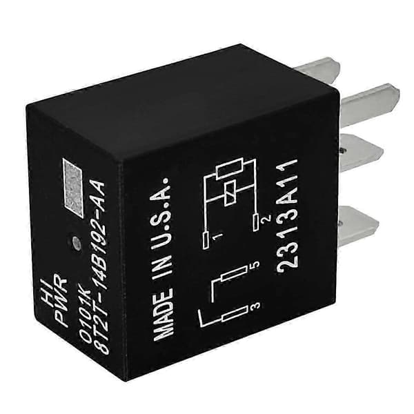 12VDC 4-pin bilrelé for viftekontrollapplikasjoner Black