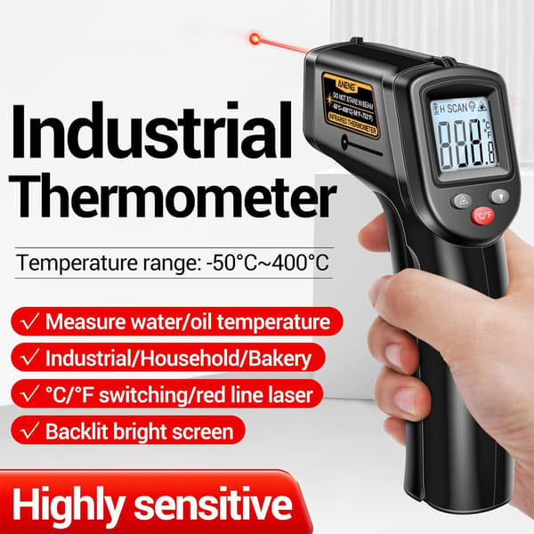 Infrarødt termometer, -50°C til 400°C (-58°F til 752°F) Digital laser infrarødt termometerpistol—ls