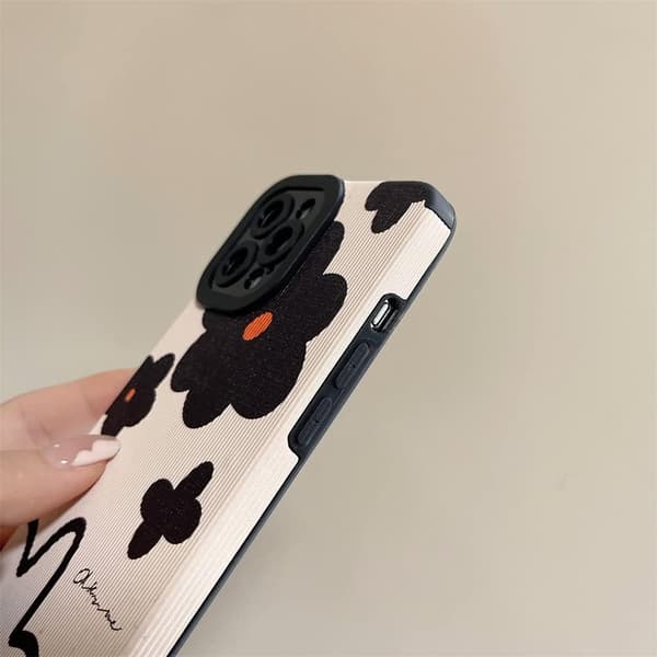 Mode Söt Blommig Målad Telefonfodral Kompatibel med iPhone 12