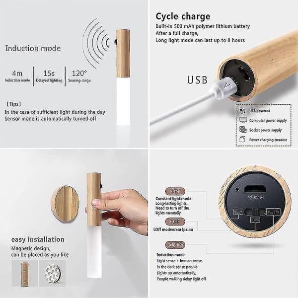 1 stk. LED trappelys bevægelsessensor batteri – ls