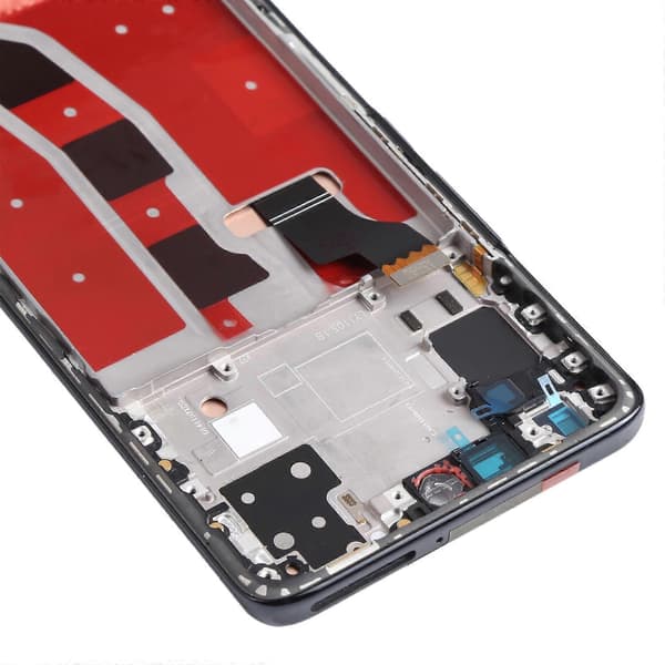 KOMPATIBEL OLED LCD-skjerm for Honor V40 Lite Digitizer komplett montering med ramme Black