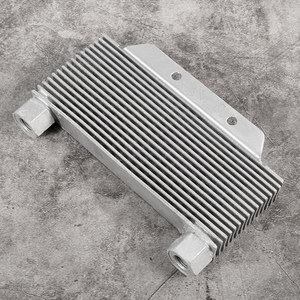 Universal Motorcykel Motoroliekøler Køler 15 Rækker Sølv Aluminiumslegering