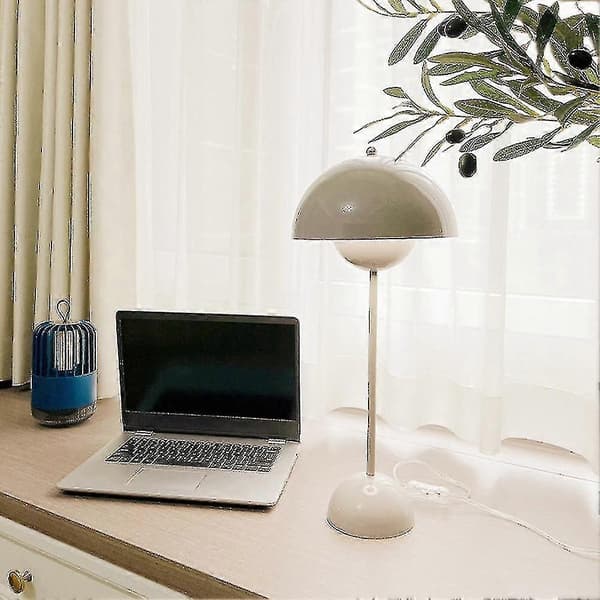 Blomsterknopp LED bordlampe romdekorasjon nattlys gul—ls