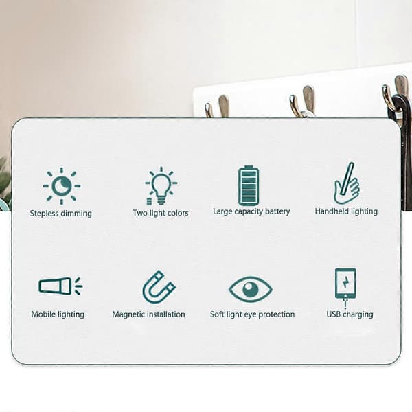 Lang strimmel sensor natlys LED skabslys gang sengeskab lys—ls 18cm (1200mah battery) White light