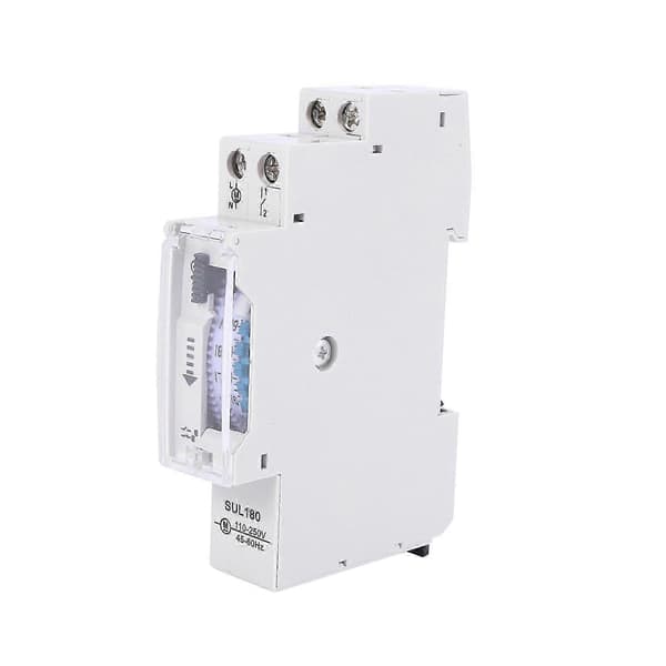 3X SUL180A 15 minutters mekanisk timer 24 timers programmerbar DIN-skinne timer tidsafbryder relæ analyseinstrumenter Grayish white