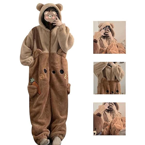 Dyre Cosplay Kostume Bæver Voksen Pyjamas—ls XL