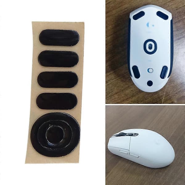 1 sett musematte-klistremerker museføtter erstatning for logitech- G304 G305—ls