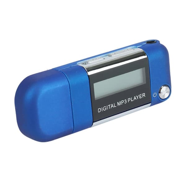 MP3-spiller 4 GB U-disk musikkspiller støtter utskiftbart AAA-batteri, opptak (blå)—ls Blå