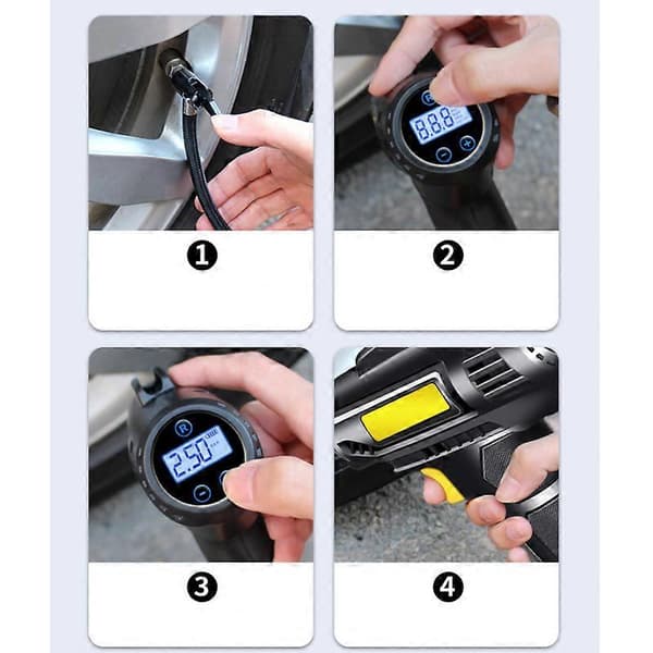 Luftpump däckluftpump Billuftpump bärbar billuftpump bil högeffekts elektrisk sladdlös däckluftpump luftpump[ls]