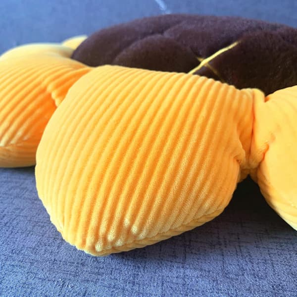 Gul Solros Kudde Matta Heminredning Vändbar Golvkudde S
