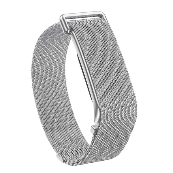 Integreret Milanese magnetisk urrem i rustfrit stål med metalhus til Google Fitbit Air Silver