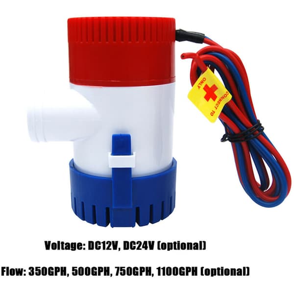 Länspump 350GPH DC 12V Elektrisk Vattenpump för Nedsänkbar Sjö