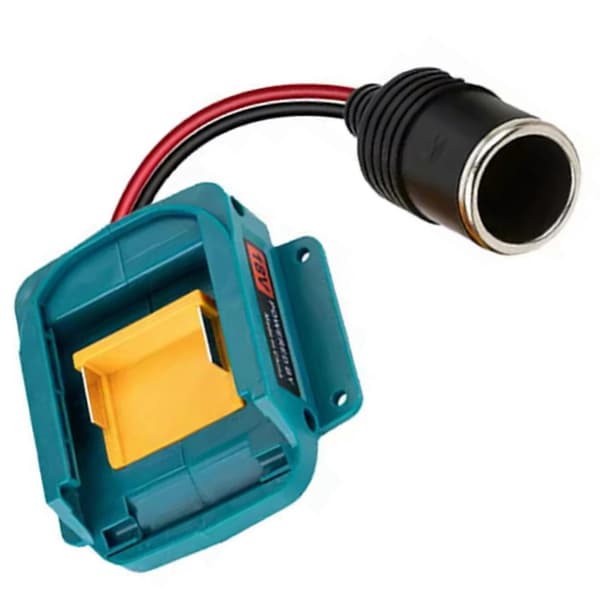 2X 18V til 12V Step Down Strøm Cigarettænder Interface Adapter til Makita 18V Batterikonverter [ls] Blue & black