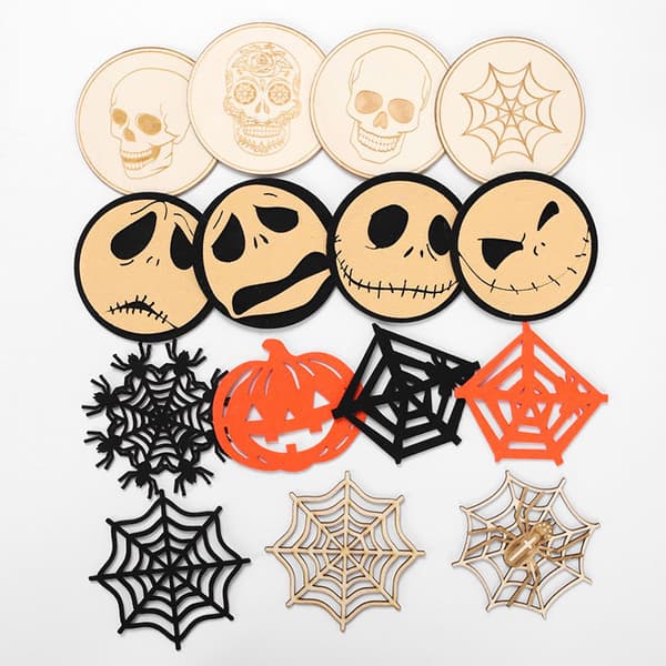 6-pak Halloween filtbrikker til drikkekopper og kaffekopper-09