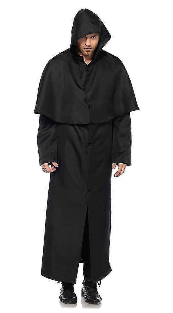 Halloween Fest Kostume Døds Kappe Cosplay Spøgelses Tøj Multi Kappe Hætte Kapper Til Voksen Kostumer Vampyr Kappe