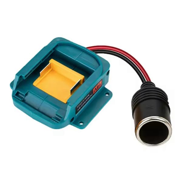 2X 18V til 12V Step Down Strøm Cigarettænder Interface Adapter til Makita 18V Batterikonverter [ls] Blue & black