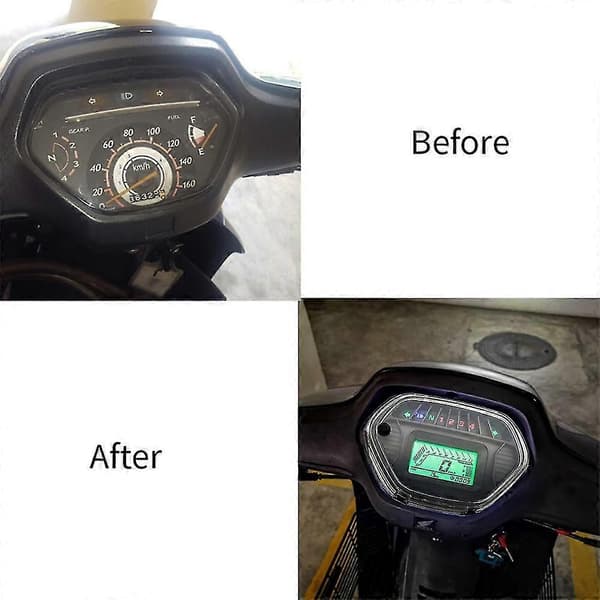 Pnp Digitalmåler Alpha kilometerteller turteller for Wave 100 Old/ex5 Class/wave Alpha 110 Cd Lcd Speedo—ls