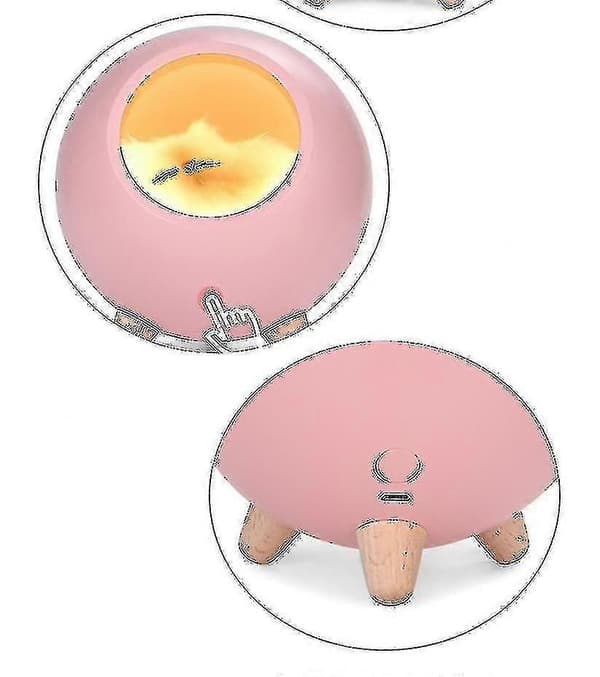 Nattlys Stemningsbelysning Søt Sovende Katt Nattlys Jenter Soverom Nattlampe USB Soverom LED—ls
