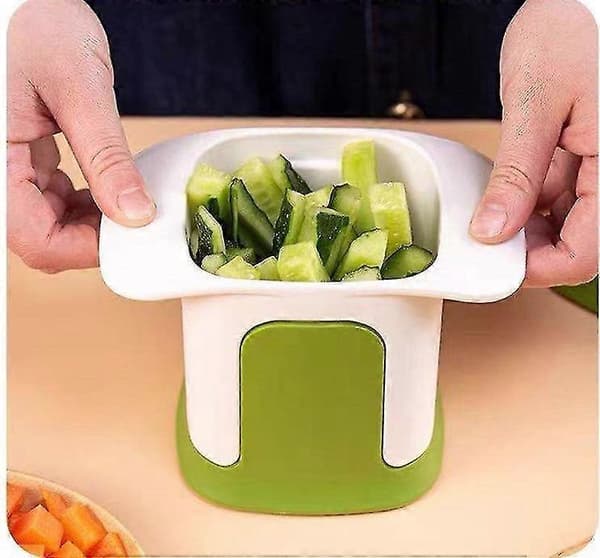 Multifunktionell grönsakshållare för pressade pommes frites, grönsakspotatis D-kit, grönsaksskärare white