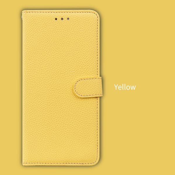Etui til iPhone 16 Pro Max gul pung med kortholder flip magnetisk eksklusivt—ls