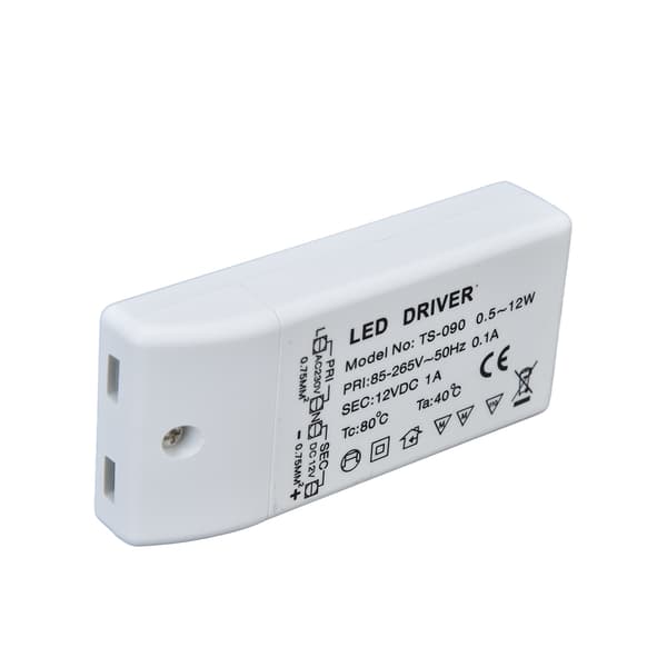 LED-driver 12W 12V DC 1A strømforsyning LED-lampe konstantstrømsdrev strøm AC 85‑265V 0.1