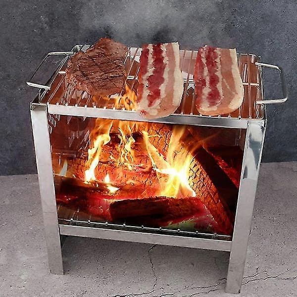 Grillnett Grillnett Rustfritt Stål Stativ Rist [ls] s