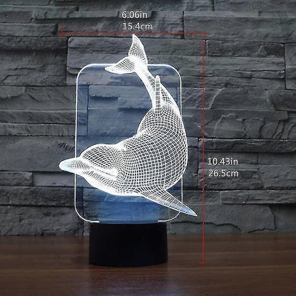 3D Optisk Illusjonslampe LED Nattlys, Optisk Illusjon Nattlampe 16 Farger—ls