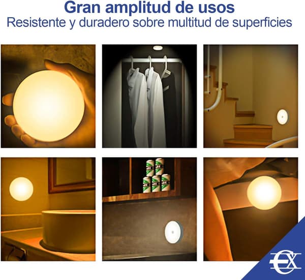 Bevegelsessensorlamper, automatisk LED-belysning, skap, garderobe og andre lamper, 4 stk.—ls