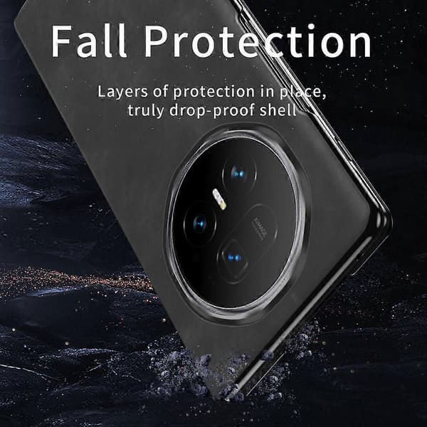 Kompatibelt fodral för Honor Magic V5 5G, stötsäkert stativ, Nappa-textur PU-läder + PC-telefonfodral White