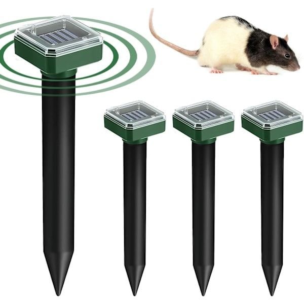 Solcellsdriven mullvadsskrämma 4-pack