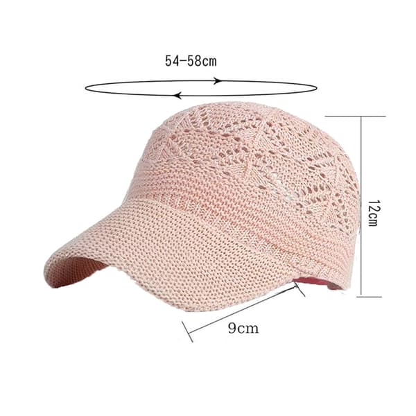 Baseballcaps for kvinner, strikket lue, feriecap med mesh, justerbar—ls