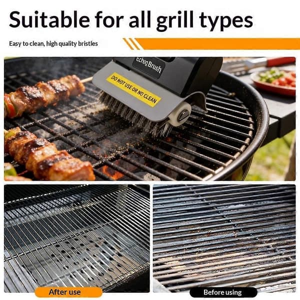 Sähköinen grillinpuhdistusharja 2000 mAh langaton BBQ-puhdistusharja 1 kpl rullaavalla harjaspäällä ulkokäyttöön MultiColor