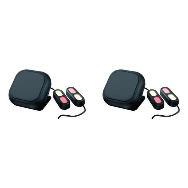 2X Motorsykkel blindsone radardeteksjonssystem Millimeterbølgesensor Fletteassistent Black