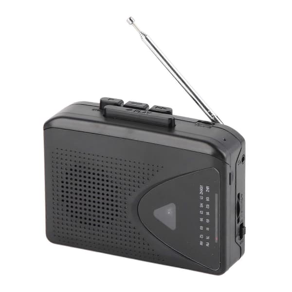 Bärbar Kassettspelare Klassisk Stil Multifunktion Stöder AM FM Radio Stereo Kompakt Bandspelare