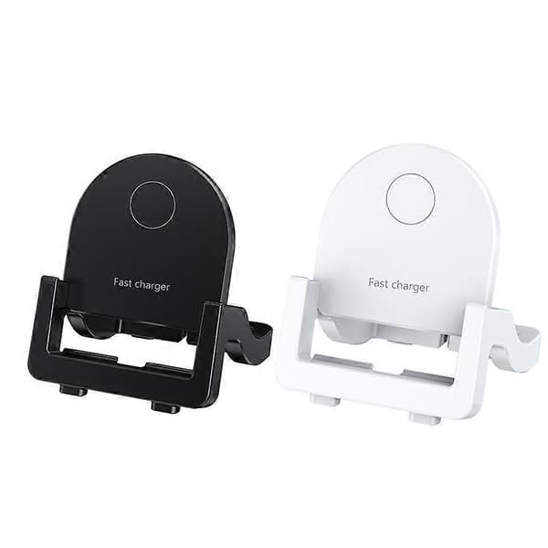 KH-18 15W Vertikal Trådløs Hurtiglader med Telefonholder White