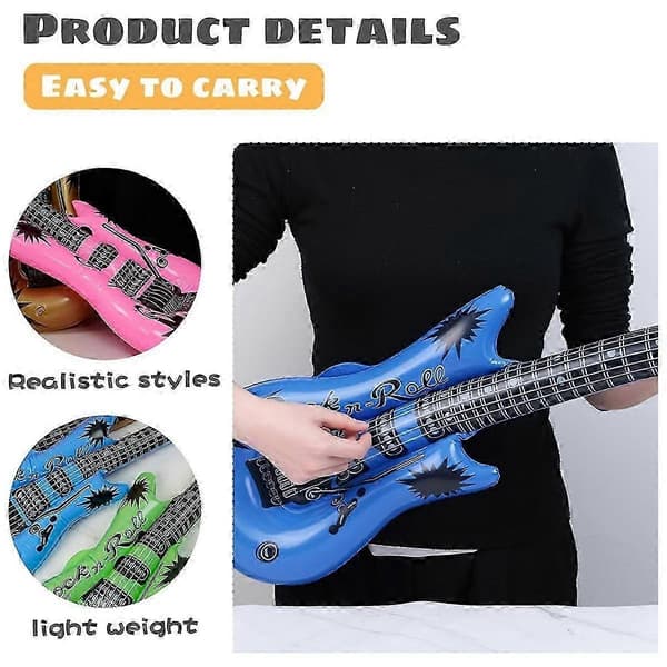 Oppustelig guitar, blæse-guitar, velegnet til børnegaver og feriefester