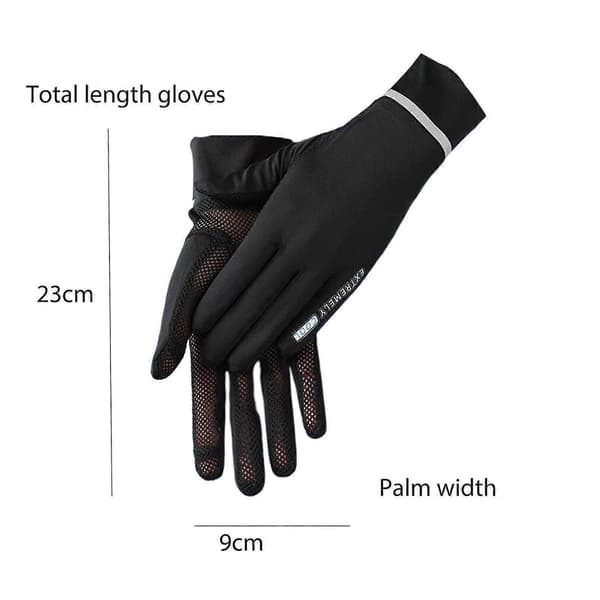 Sommer udendørs handsker, åndbare handsker i mesh til strandferie – ls Gray Reflective Strip