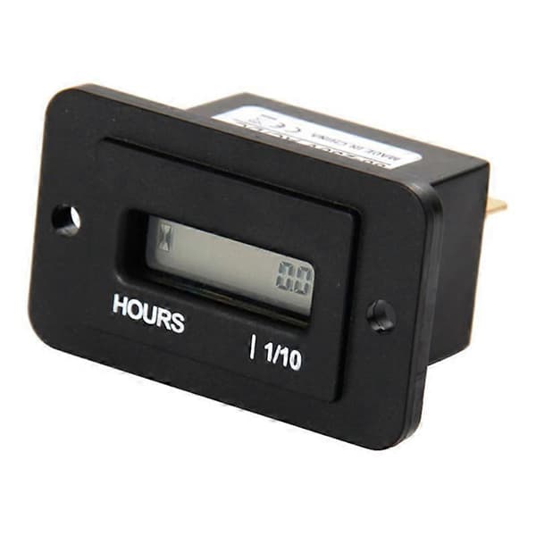 Digital LCD Timeteller Kompatibel med Motor eller Bensinmotor Black
