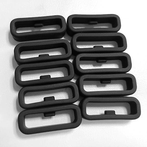 Lenkki 20 mm leveille kellonrannekkeille, 10 kpl, harmaa Black
